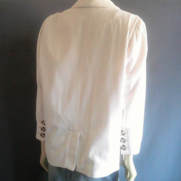 Cartonnier Anthropologie Ivory Corduroy Oversized Peacoat Sm - Picture 5 of 8